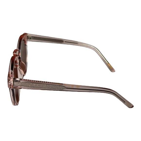 Bonnie Clyde Women’s The Hill round fashion sheer pink sunglasses | 50.22.145